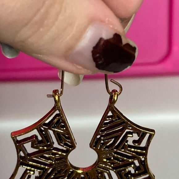 Hoop Earrings metal, gold tone - Picture 3 of 4